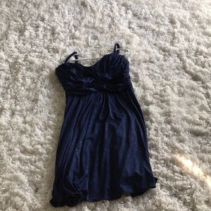 A beautiful navy blue sparkling dress